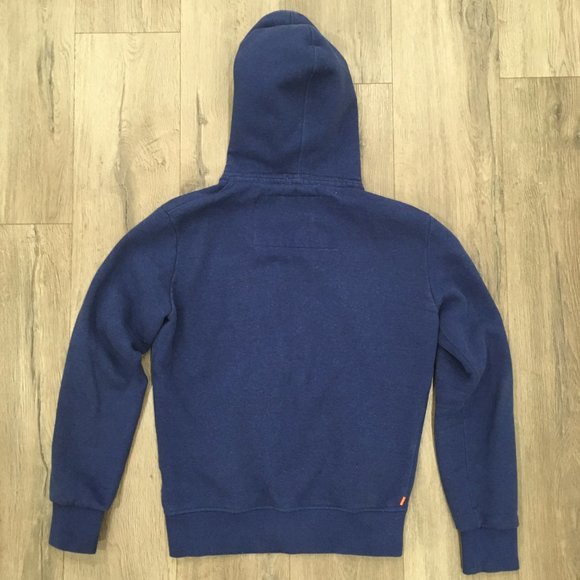 Superdry Men's Small Hoodie Full Zip Navy Blue Sweater - Picture 6 of 6